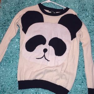 Comfy cute panda wool sweater